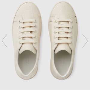 Gucci Toddler GG ace sneaker. White leather